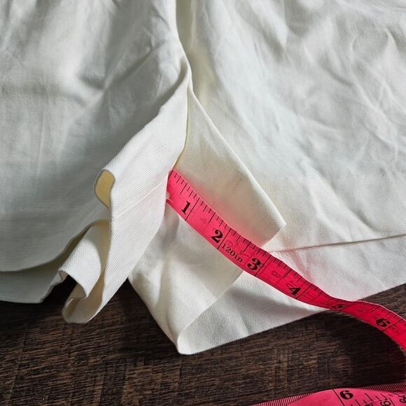 New J. Crew elastic waist shorts white linen cotton pockets 10 medium - Picture 8 of 8